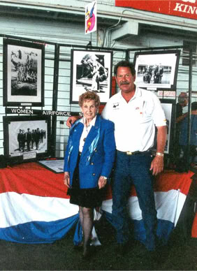 Deanie and A-26 pilot, Joe Neemer, volunteer for the Wings Across America Flyover